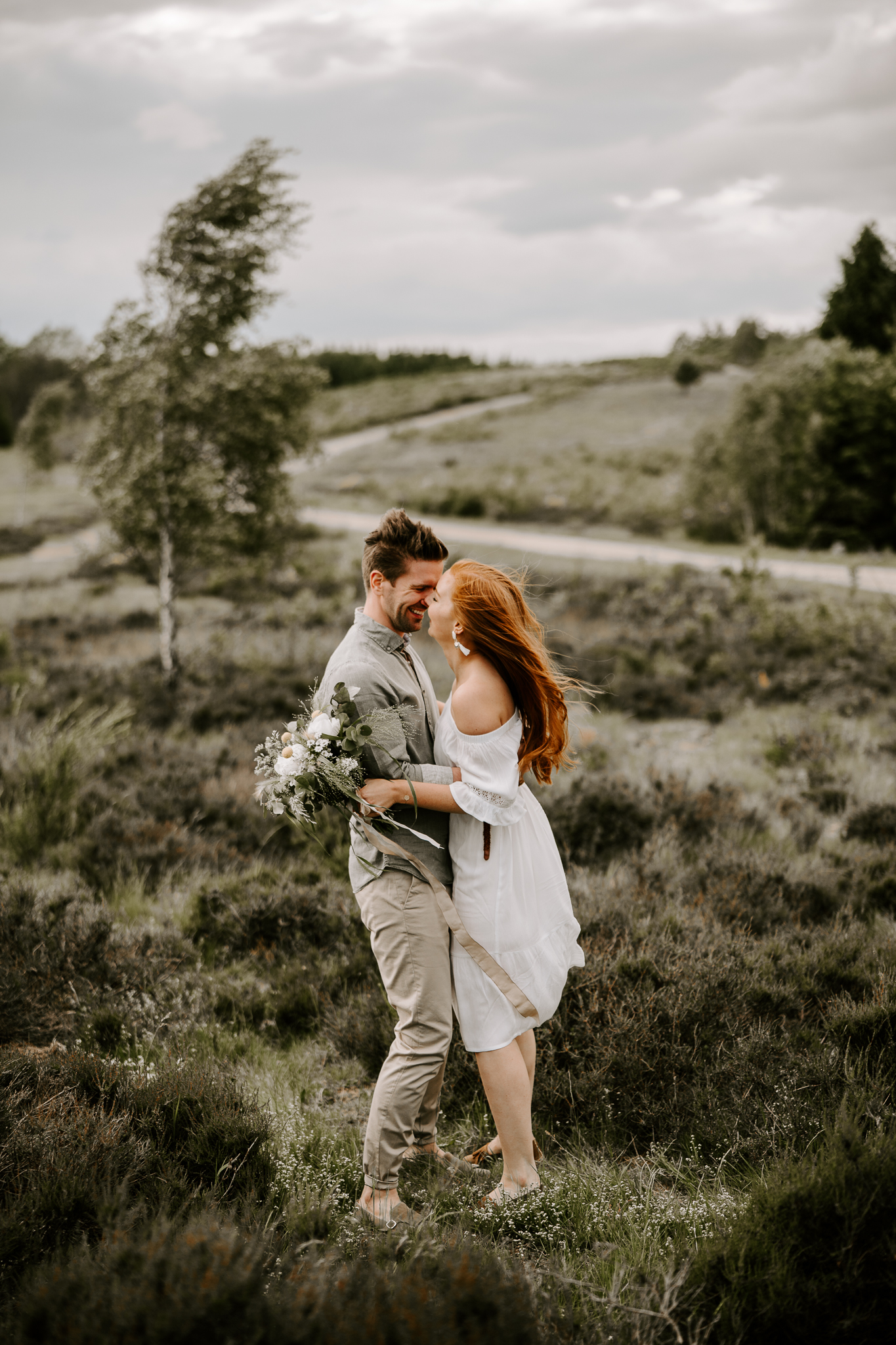 Engagement Shooting with a flock of sheep and goats by Brigitte Foysi