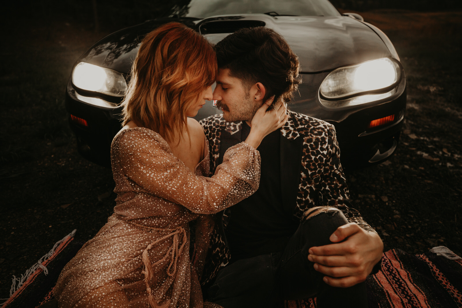 Classic Chevy Camaro Moab Engagement by Erin Venable