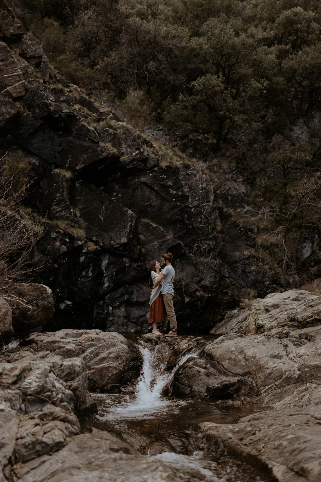 Wild Hearts at the Waterfall by Solène Lagant Photographe