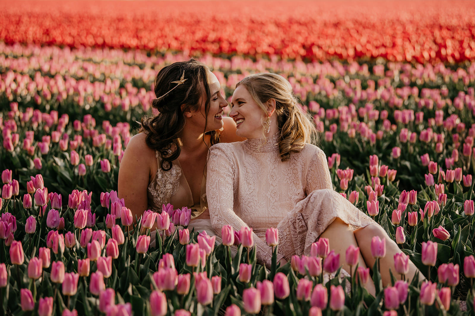 Tulip Flower Elopement by Amber Spits Photography